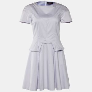 Versus Versace Pale Lilac Cotton Pleated Dress S